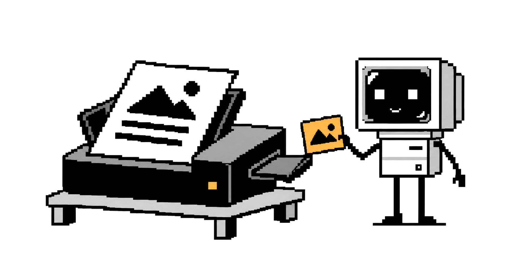 A CRT agent retrieves an image card from a scanner processing an illustrated page.